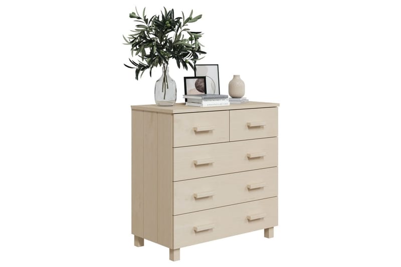 skænk 79x40x80 cm massivt fyrretræ gyldenbrun - Brun - Opbevaring - Opbevaringsmøbler - Skænke & sideboards