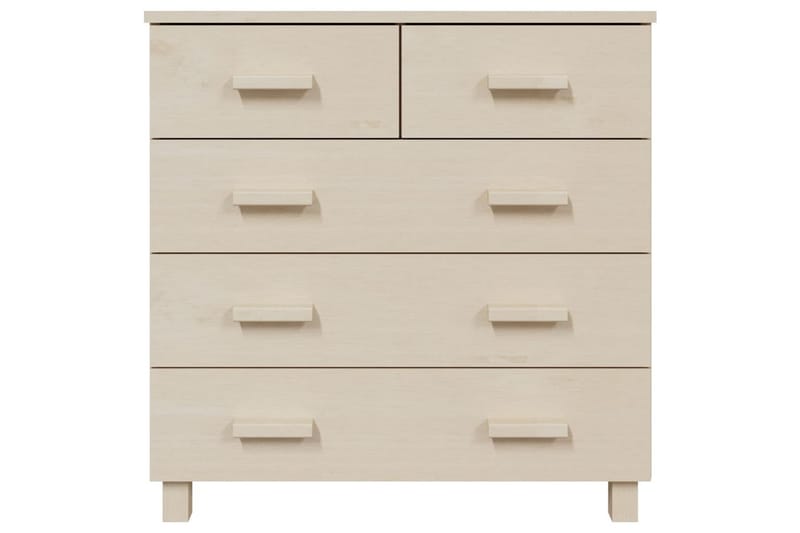 skænk 79x40x80 cm massivt fyrretræ gyldenbrun - Brun - Skænke & sideboards