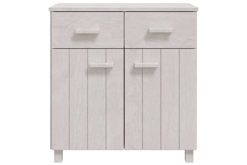 skænk 79x40x80 cm massivt fyrretræ hvid - Hvid - Opbevaring - Opbevaringsmøbler - Skænke & sideboards
