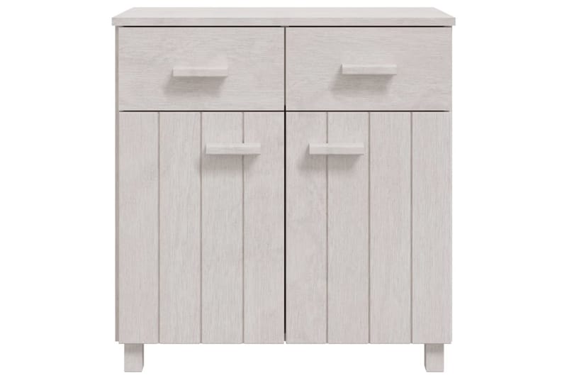 skænk 79x40x80 cm massivt fyrretræ hvid - Hvid - Skænke & sideboards