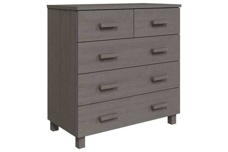 skænk 79x40x80 cm massivt fyrretræ lysegrå - Grå - Opbevaring - Opbevaringsmøbler - Skænke & sideboards