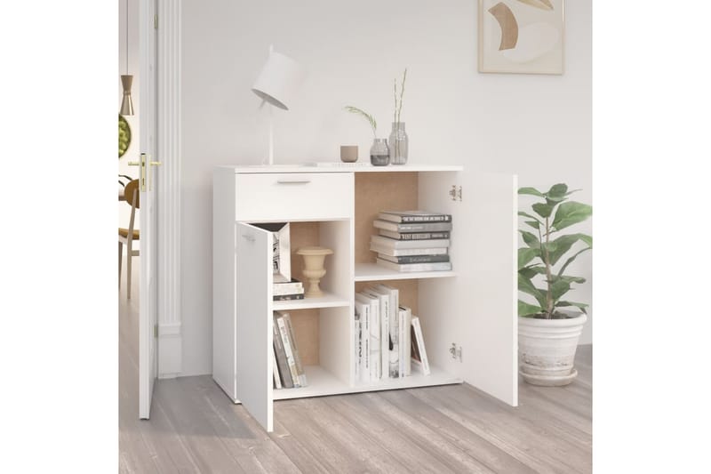 skænk 80x36x75 cm spånplade hvid - Hvid - Opbevaring - Opbevaringsmøbler - Skænke & sideboards