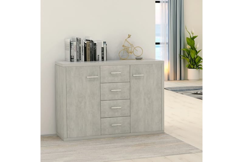 Skænk 88 X 30 X 75 Cm Spånplade Betongrå - Grå - Skænke & sideboards