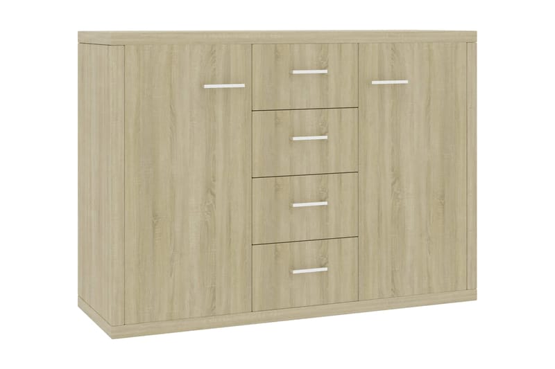 Skænk 88 X 30 X 75 Cm Spånplade Sonoma-Eg - Brun - Skænke & sideboards