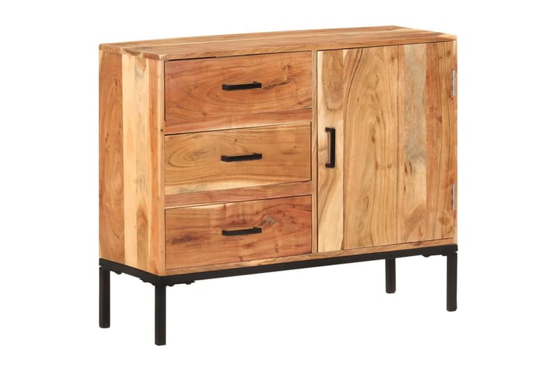 skænk 88x30x73 cm massivt akacietræ - Brun - Skænke & sideboards