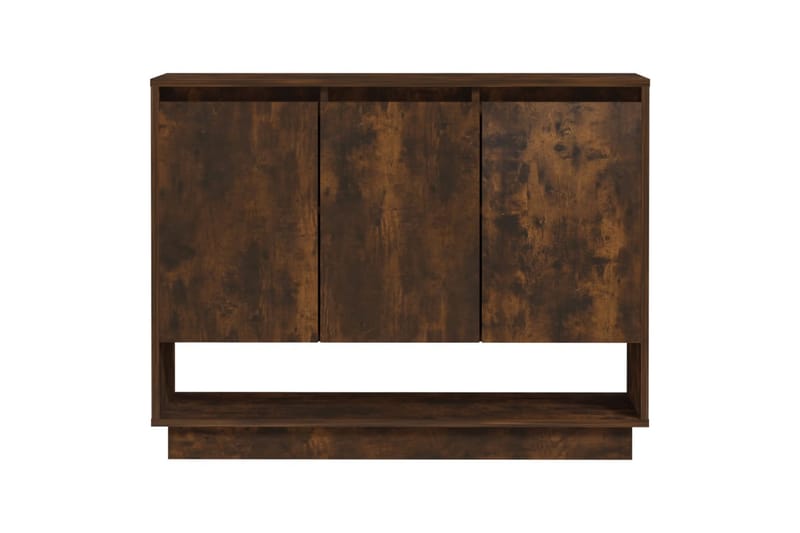 skænk 97x31x75 cm spånplade røget egetræsfarve - Brun - Skænke & sideboards