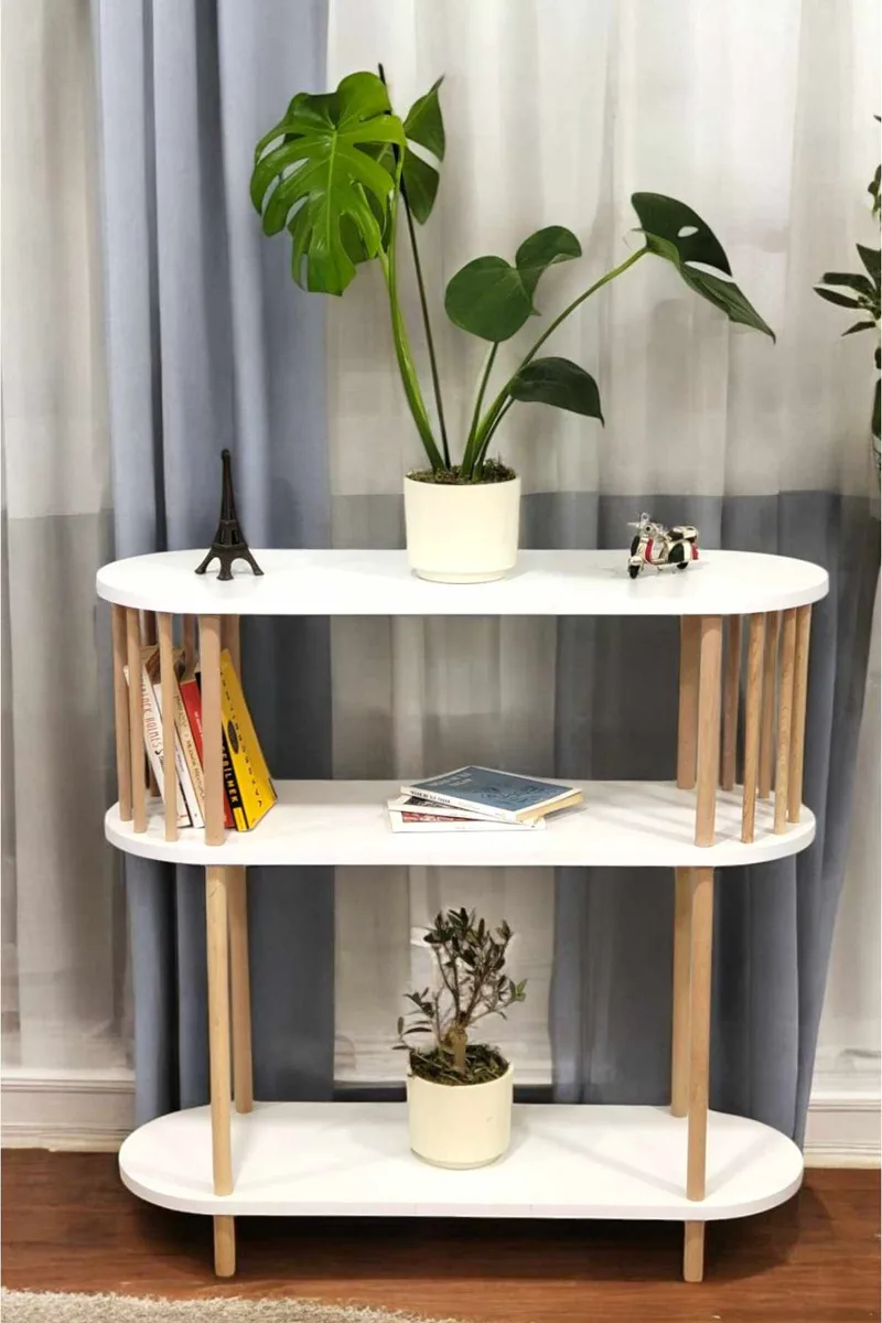 Skænk Hanah Home Peka Slim (90 x 90 x 30 cm) Hvid - Hvid - Opbevaring - Opbevaringsmøbler - Skænke & sideboards