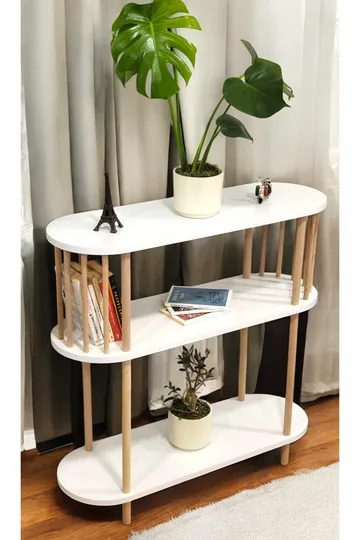 Skænk Hanah Home Peka Slim (90 x 90 x 30 cm) Hvid - Hvid - Opbevaring - Opbevaringsmøbler - Skænke & sideboards