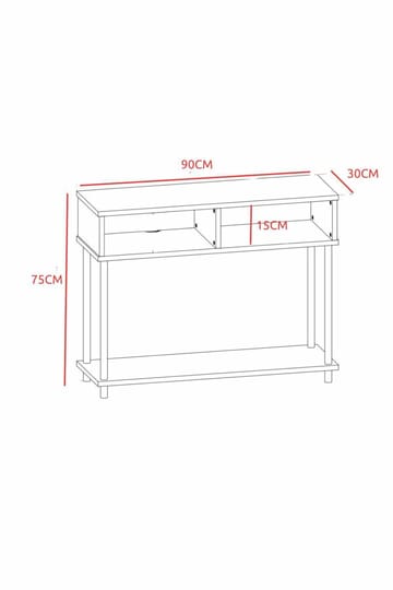Skænk Hanah Home Peka Sideboard (90 x 75 x 30 cm) Hvid - Hvid - Opbevaring - Opbevaringsmøbler - Skænke & sideboards