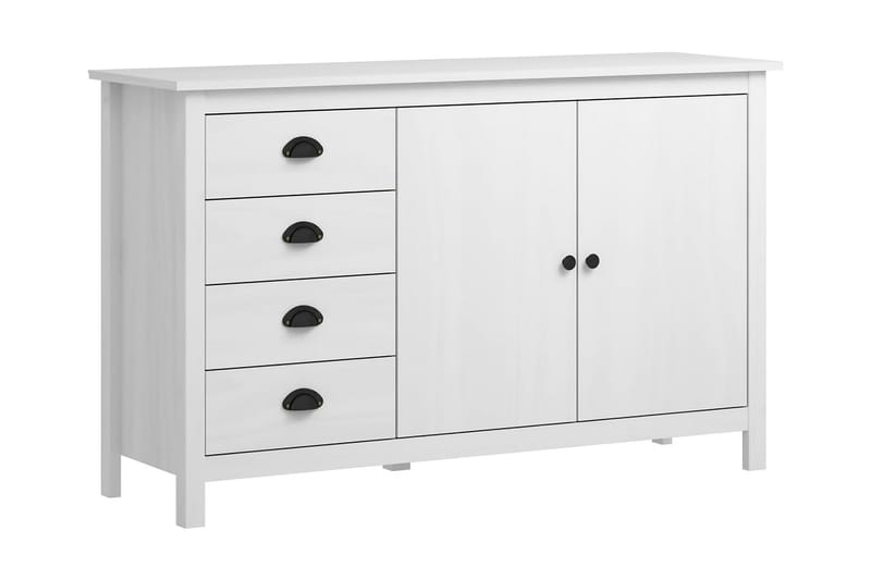 Skænk Hill Range 130x40x80 cm Massivt Fyrretræ Hvid - Skænke & sideboards