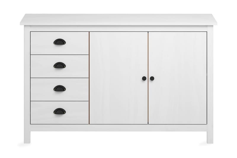 Skænk Hill Range 130x40x80 cm Massivt Fyrretræ Hvid - Opbevaring - Opbevaringsmøbler - Skænke & sideboards