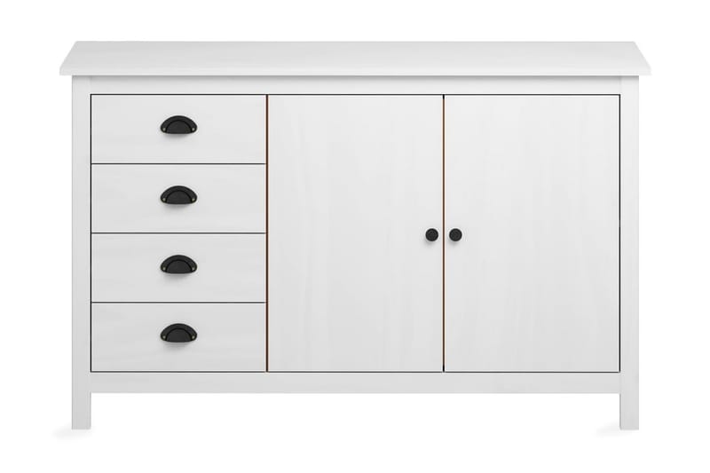 Skænk Hill Range 130x40x80 cm Massivt Fyrretræ Hvid - Skænke & sideboards