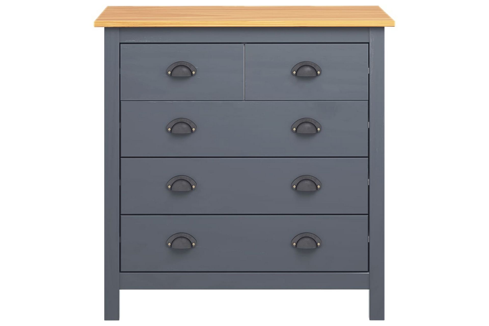 Skænk Hill Range 79x40x80 cm Massivt Fyrretræ Grå - Opbevaring - Opbevaringsmøbler - Skænke & sideboards