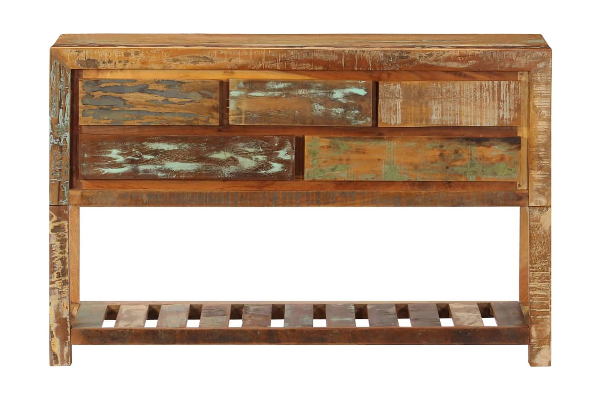 Skænk Massivt Genanvendt Træ 120 X 30 X 75 Cm - Flerfarvet - Opbevaring - Opbevaringsmøbler - Skænke & sideboards