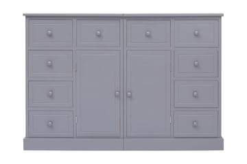 skænk med 10 skuffer 113 x 30 x 79 cm træ grå - Opbevaring - Opbevaringsmøbler - Skænke & sideboards