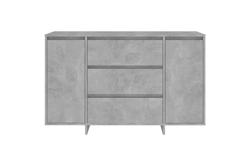 skænk med 3 skuffer 120x41x75 cm spånplade betongrå - Grå - Skænke & sideboards