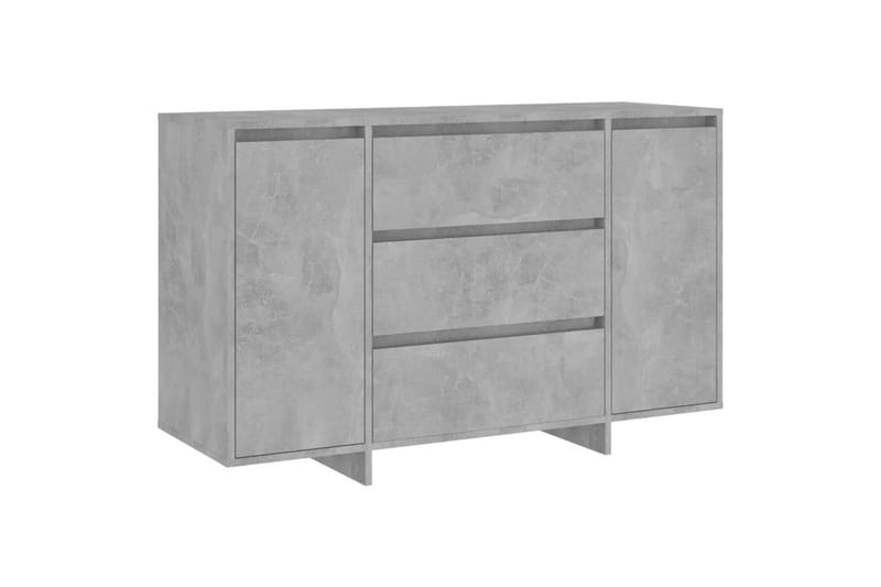 skænk med 3 skuffer 120x41x75 cm spånplade betongrå - Grå - Opbevaring - Opbevaringsmøbler - Skænke & sideboards