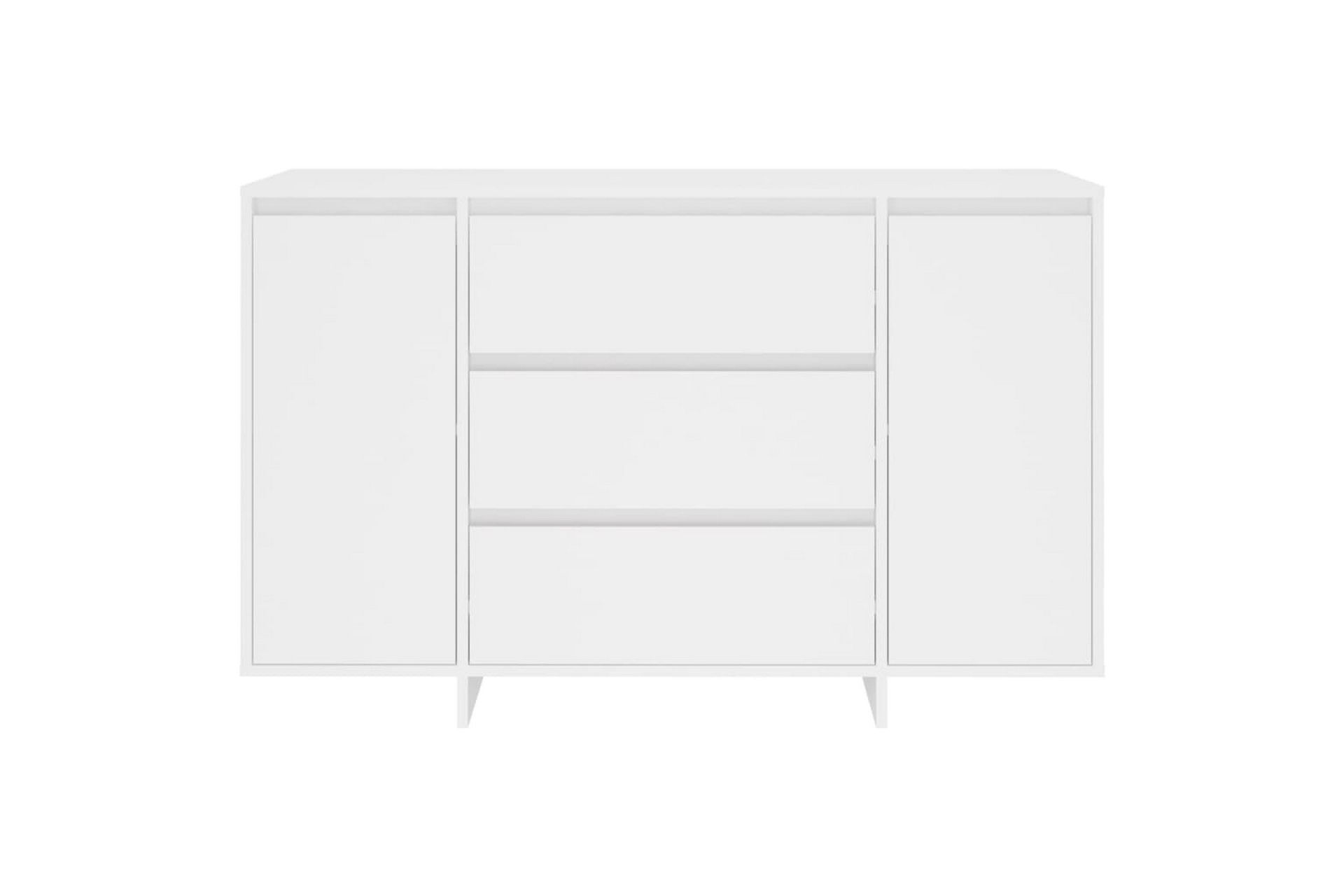skænk med 3 skuffer 120x41x75 cm spånplade hvid - Hvid - Opbevaring - Opbevaringsmøbler - Skænke & sideboards