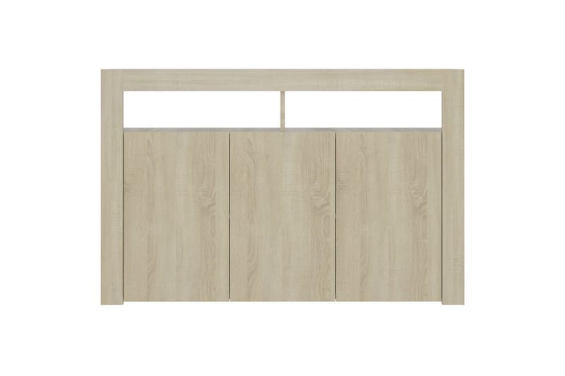 skænk med LED-lys 115,5x30x75 cm sonoma-eg - Brun - Opbevaring - Opbevaringsmøbler - Skænke & sideboards