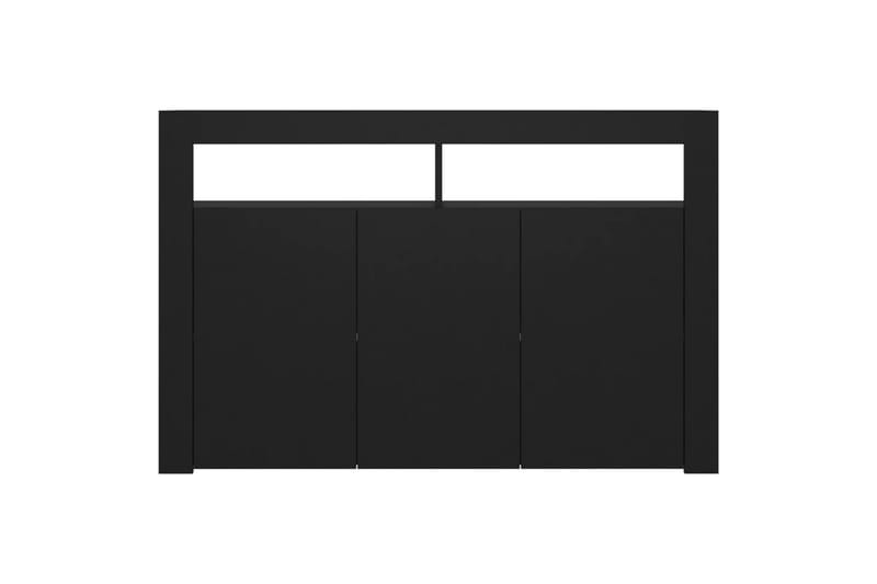 skænk med LED-lys 115,5x30x75 cm sort - Sort - Opbevaring - Opbevaringsmøbler - Skænke & sideboards