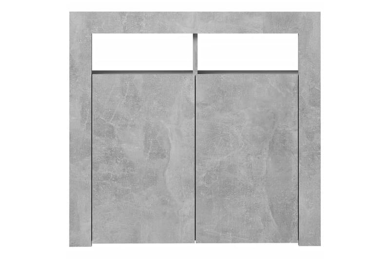 skænk med LED-lys 80x35x75 cm betongrå - Grå - Opbevaring - Opbevaringsmøbler - Skænke & sideboards