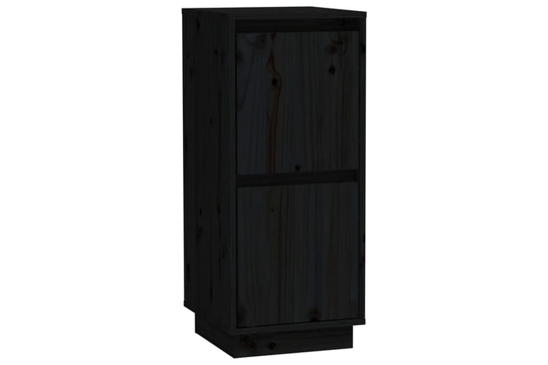 skænke 2 stk. 31,5x34x75 cm massivt fyrretræ sort - Sort - Skænke & sideboards