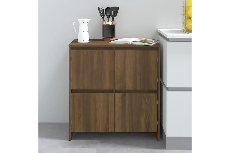 skænke 2 stk. 70x41x75 cm spånplade brun egetræsfarve - Brun - Opbevaring - Opbevaringsmøbler - Skænke & sideboards