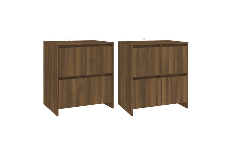 skænke 2 stk. 70x41x75 cm spånplade brun egetræsfarve - Brun - Opbevaring - Opbevaringsmøbler - Skænke & sideboards