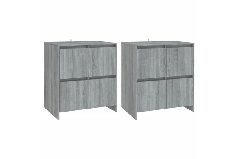 skænke 2 stk. 70x41x75 cm spånplade grå sonoma-eg - Grå - Opbevaring - Opbevaringsmøbler - Skænke & sideboards