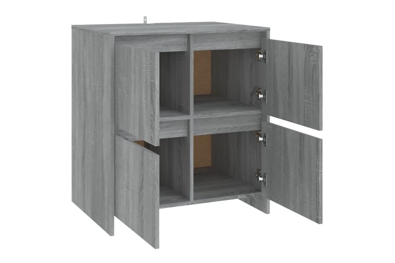 skænke 2 stk. 70x41x75 cm spånplade grå sonoma-eg - Grå - Opbevaring - Opbevaringsmøbler - Skænke & sideboards