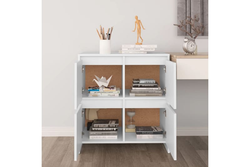 skænke 2 stk. 70x41x75 cm spånplade hvid - Hvid - Opbevaring - Opbevaringsmøbler - Skænke & sideboards