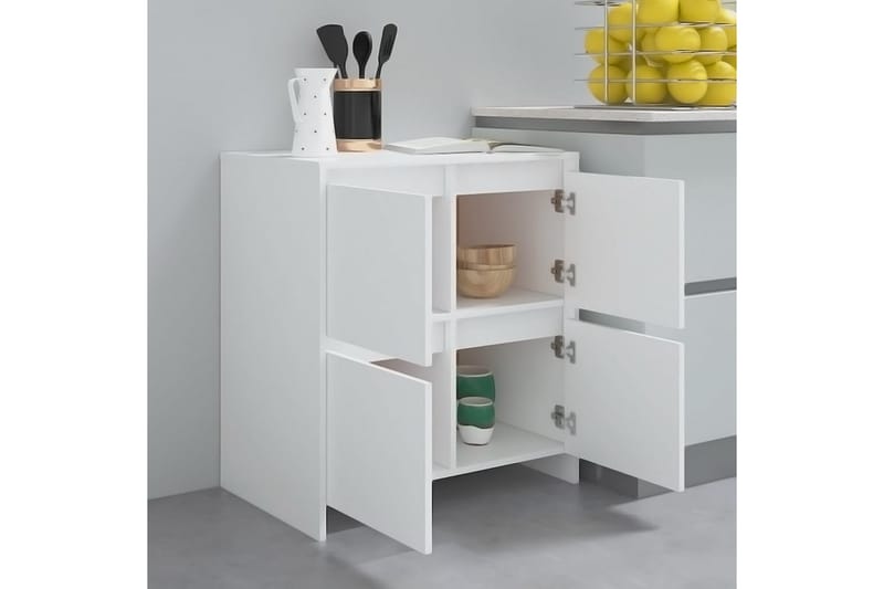 skænke 2 stk. 70x41x75 cm spånplade hvid - Hvid - Opbevaring - Opbevaringsmøbler - Skænke & sideboards