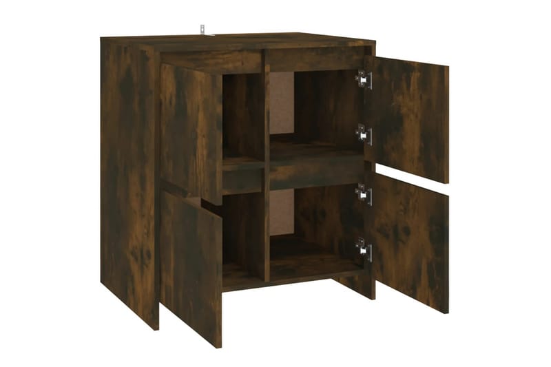 skænke 2 stk. 70x41x75 cm spånplade røget egetræsfarve - Brun - Opbevaring - Opbevaringsmøbler - Skænke & sideboards