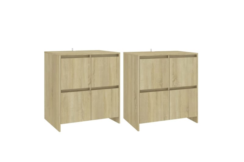 skænke 2 stk. 70x41x75 cm spånplade sonoma-eg - Brun - Opbevaring - Opbevaringsmøbler - Skænke & sideboards