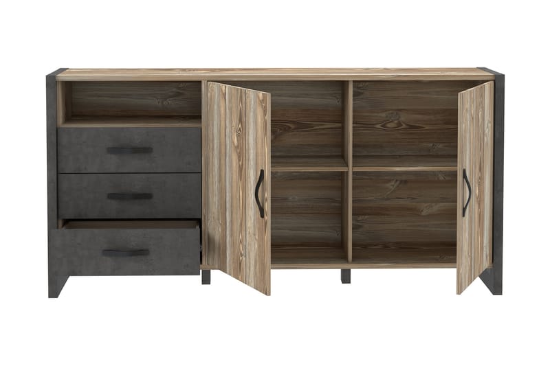 Strumica Sideboard 43x190 cm - Brun/Grå - Opbevaring - Opbevaringsmøbler - Skænke & sideboards