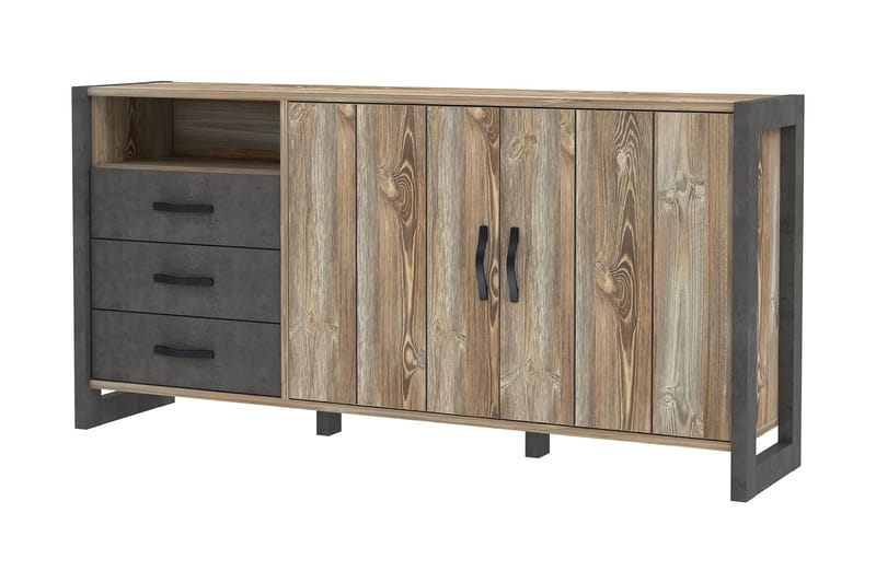 Strumica Sideboard 43x190 cm - Brun/Grå - Opbevaring - Opbevaringsmøbler - Skænke & sideboards