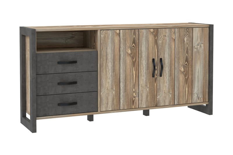 Strumica Sideboard 43x190 cm - Brun/Grå - Opbevaring - Opbevaringsmøbler - Skænke & sideboards