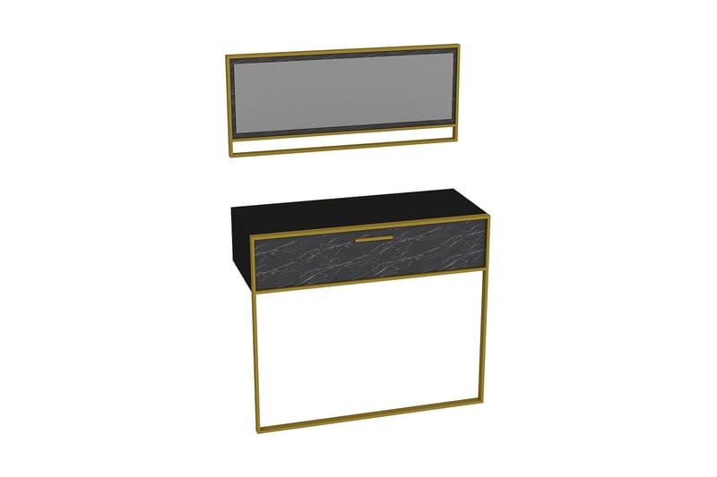 Susia Sideboard 90 cm - Guld|Sort - Skænke & sideboards