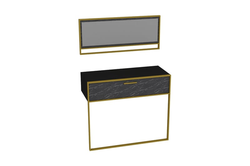Susia Sideboard 90 cm - Guld|Sort - Opbevaring - Opbevaringsmøbler - Skænke & sideboards
