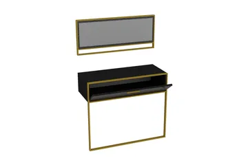Susia Sideboard 90 cm - Guld/Sort - Opbevaring - Opbevaringsmøbler - Skænke & sideboards