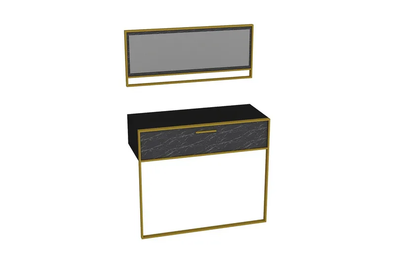 Susia Sideboard 90 cm, Guld|Sort