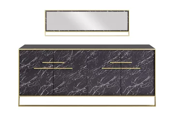 Susia Sidebord 180 cm - Guld/Sort - Opbevaring - Opbevaringsmøbler - Skænke & sideboards