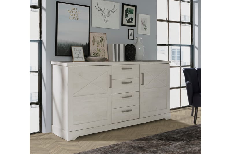 Svetis Sideboard 42x183 cm - Hvid - Opbevaring - Opbevaringsmøbler - Skænke & sideboards