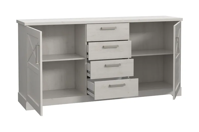 Svetis Sideboard 42x183 cm - Hvid - Opbevaring - Opbevaringsmøbler - Skænke & sideboards