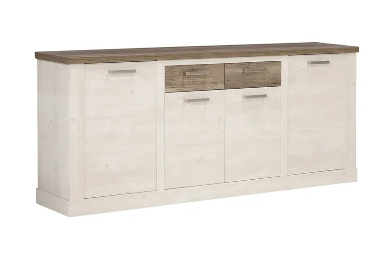 Talebi Skænk 41x213 cm, Brun / hvid