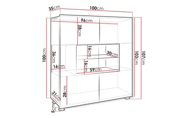 Tessan Skænk 100 cm - Træ - Opbevaring - Opbevaringsmøbler - Skænke & sideboards