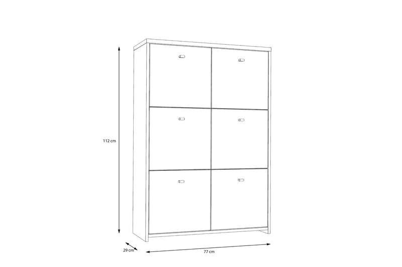Toledor Skænk 113x77 cm - Brun / hvid - Opbevaring - Opbevaringsmøbler - Skænke & sideboards