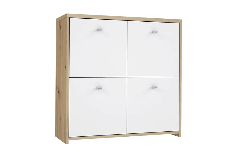 Toledor Skænk 4 Skab 74x77 cm, Brun / hvid