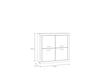 Tolovgrad Sideboard 41x113 cm - Grå/Hvid - Opbevaring - Opbevaringsmøbler - Skænke & sideboards