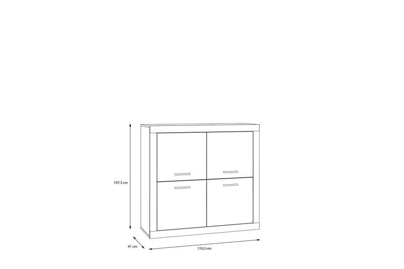 Tolovgrad Sideboard 41x113 cm - Grå/Hvid - Opbevaring - Opbevaringsmøbler - Skænke & sideboards